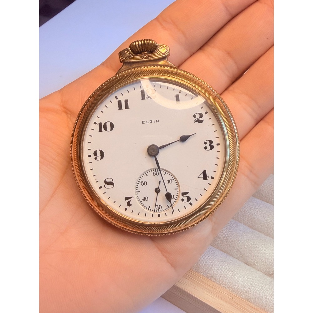 Vintage Elgin Open Face Pocket Watch